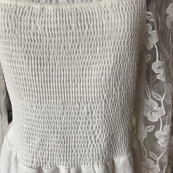 Ember long sleeve square neck smocked blouse - Picture 2 of 5